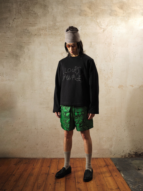 Flag Beanie / Wolf Sweater / Python Cargo Shorts
